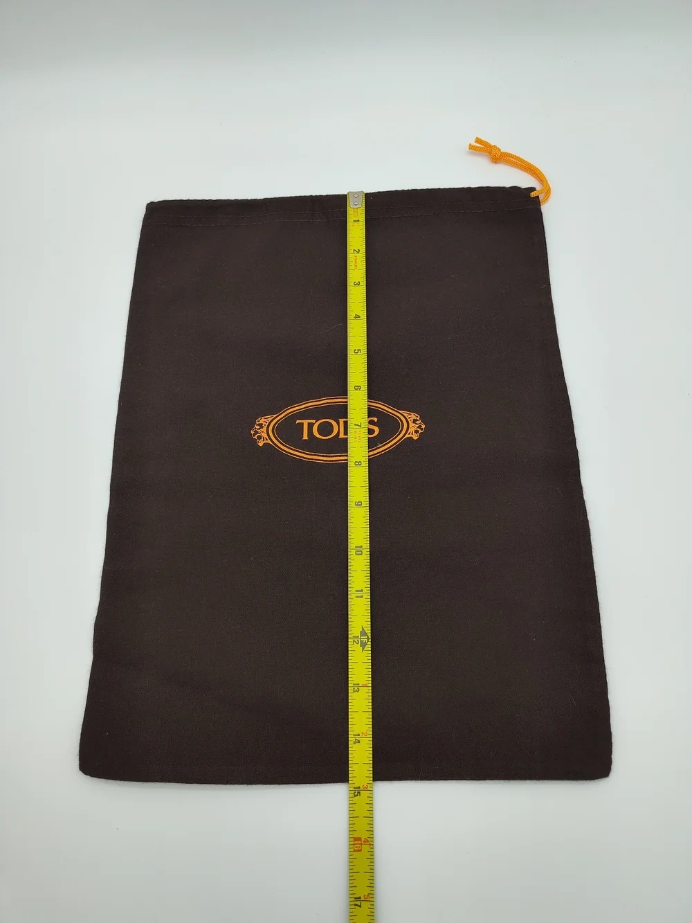 TOD'S Dust Bag 15x11.5 Brown Drawstring Storage Shoe Travel Organizer Pouch EUC